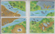 BRASIL 2003 WATERING BIRDS ZEBRA GIRAFFE LION HIPPOPOTAMUS BEAR ELEPHANT PUZZLE OF 4 CARDS - Puzzles