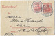 KARTENBRIEF  ENTIER POSTAL. COMPLEMENT 10CTS 1909... POUR LA FRANCE - Enveloppes