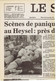 Football - Catastrophe Du Heysel (fac-similé De La Une Du Journal Le Soir, Belgique) Du 30/5/1985 - Documents Historiques