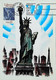 "Statue De La Liberté" 1886-1986 Liberty Island Carte Postale De Timbre -  Maximum Card Collection - Estatua De La Libertad