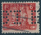 C0142 French Indochina Architecture Monument Perfin Used - Perforiert/Gezähnt