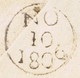 Ireland Dublin 1806 Circular Year Datestamp NO 10 1806 On Cover To Post Office Belfast Rated "6" Sixpence For 50 To 80 M - Prefilatelia