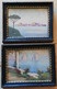 Coppia Di Dipinti Ad Olio Su Tavoletta Capri: Isola E Faraglioni 1960 (D31) Come Da Foto 12,0 X 9,0 Cm Con Cornice 14,0 - Tempere