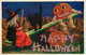 265409-Halloween, IAP 1908 No IAP02-5, Bernhardt Wall, Witch Black Cat & JOL On Seesaw - Halloween