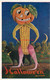 265415-Halloween, IAP 1908 No IAP02-3, Bernhardt Wall, Black Cat With JOL Corn Man - Halloween