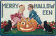 265453-Halloween, IAP 1908 No IAP01-6, Bernhardt Wall, Black Cats Watching Boy & Girl Leaning Over Jack O Lantern - Halloween