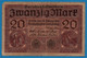 DEUTSCHES REICH 20 Mark  	  20.02.1918 # B.6198188 P# 57 Minerva And Mercury - Reichsschuldenverwaltung