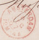 1867 - Enveloppe Pliée D'Amsterdam Vers Saintes Près Cognac, France - Entrée Valenciennes - Cad Transit Et Arrivée - Briefe U. Dokumente