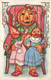 325997-Halloween, Whitney No WNY10-7, JOL Head Woman Sitting With Vegetable Head Children - Halloween