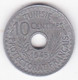 PROTECTORAT FRANCAIS. 10 Centimes 1945 Petit Module En Zinc - Tunisie