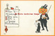 282385-Halloween, Bergman 1913 No 7035-2, Jack O Lantern Man In Tuxedo Holding Black Cat By String - Halloween