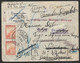 1932 TURKEY - 15gr(2) Yv.704  REGISTERED COVER To FRANCE - REDIRECTED VARIOUS TIMES! - Storia Postale