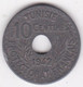 PROTECTORAT FRANCAIS. 10 CENTIMES 1942 En Zinc - Tunisie