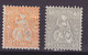 Switzerland 1881 Mi. 40, 42    20c. & 40c. Sitzende Helvetia, MH* - Nuovi