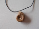 NOEL.CADEAU  ORIGINAL.AMMONITE  FOSSILE MONTEE EN PENDENTIF.LONGUEUR DU CORDON REGLABLE.ORIGINE MAINE ET LOIRE. - Fossiles