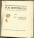 GENERAAL VELDMAARSCHALK VON HINDENBURG  RIJKSPRESIDENT VAN DUITSCHLAND - LIBELLENSERIE N° 27 - 1934 - Nederlands