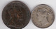 Lot De 2 Pièces HONG KONG : 20 Cents Argent 1895 + 1 Cent 1904 - Hong Kong