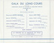 PROGRAMME GALA DU LONG COURS Association Amicale Des Capitaines Au Long Cours Français 18/12/1937 - Programmes