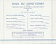 PROGRAMME GALA DU LONG COURS Association Amicale Des Capitaines Au Long Cours Français 18/12/1937 - Programme