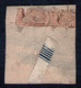 Heligoland SP 2 1888 Auf 1 1/2 Pence Bläulichgrün/lebhaftrot - Helgoland Nr. 14 C - Briefstück - Pracht - Heligoland