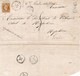 LSC La Romagne Maine-et-Loire 1856 Pour Napoléon-Vendée Insuffisamment Affranchie Et Réutilisation En Retour - 1849-1876: Periodo Classico