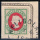 Heligoland Y 4 188- Auf 1 1/2 Pence Hellgrün/mittelrot - Helgoland Nr. 14 D - Briefstück - Pracht - Heligoland