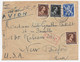 OAT - BELGIUM Izel Airmail No Censor Cover 1945 To US - Onward Air Transmission Via LONDON - Avions