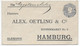 CHILE - 1901 - ENVELOPPE ENTIER Avec REPIQUAGE PRIVE ! De VALPARAISO => HAMBURG (GERMANY) - Cile