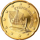 Chypre, 20 Euro Cent, 2010, SPL, Laiton, KM:82 - Cipro