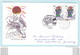 KOREA SÜD - Brief Cover FDC + Doppelblatt 1547 (Paar) Neujahr Drache + 1162 Kraniche Vogel (2 Scan)(29736) AG - Korea, South