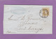 SOCIETE DES CHARBONNAGE,GRAND MAMBOURG-SABLONIERE,A MONTIGNY SUR SAMBRE,LETTRE DE CHARLEROI POUR PONT MAUGIS,CACHET AMBU - 1865-1866 Profilo Sinistro