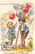 ¤¤    -   ILLUSTRATEUR   " Germaine BOURET "   -  Petite Carte  - Vendeur De Ballon, Chien  -  Voir Descption - Bouret, Germaine