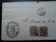 España - ISABEL II- Edifil 36 Pareja - Carta Bande (Orense) - La Coruña - 21 Agosto De 1860 - Espagne Lettre - Spain RR - Other & Unclassified