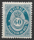 1877 NORWAY NORWEGEN - 60ø  Mi. 31 - UNUSED MH - Cat €36 - Unused Stamps