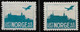 1927 NORWAY NORWEGEN - 45 ø(2) Mi. 136 I,II - MNH - Cat €150 - Erste (1927+34) Erste U. Zweite Auflage (1927+1934) - Ongebruikt