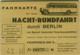 GERMANY - OLD BUS TICKET / FAHRKARTE FÜR EINE NACHT RUNDFAHRT DURCH BERLIN  ( BG10128) - Europe