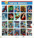 USA Marvel Comics Super Heroes Magnifique Planche Timbres USA 41 Spider Man Hulk Iron Man  Captain Am. X Men - Feuilles Complètes