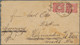 Hongkong: 1889, German Sea Post, Cover Bearing Vertical Pair 10pfg. Red With Adjacent Ms. "Hongkong" - Other & Unclassified