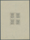 Baden - Marken Und Briefe: 1858, Partie Von 3 Verschiedenfarbige Essaiviererblöcke Mit Kopfbild Groß - Other & Unclassified