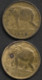 Monnaie Congo Belge 1 Franc 1949 Diametre 20 Mm 2 Pieces Plat03 - 1945-1951: Régence