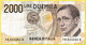 Billet De Banque Usagé Ayant Circulé - BANCA D'ITALIA - 2000 Lire DUEMILA LIRE - FB 033282 D - G. MARCONI - ITALIE 1990 - 2.000 Lire