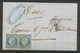 1852 Lettre Paire N°4 25c Bleu De Bayonne Pour Dax, Rare Double Port. TB H2585 - 1849-1876: Période Classique