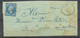 1863 Lettre N°22 20c Bleu Obl GC 3509 CAD Type 22 St-Auban (78) VAR. H2586 - 1849-1876: Classic Period