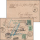 Allemagne / Belgique 1896. Taxe 1 Et 3 Sur Carte Postale, Entier, De Eberswalde (Brandenburg) à Liège. Usage Anormal RRR - Lettres & Documents
