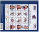 (V 17) Canada - 50 NHL All-Star Game - Presentation Booklet Mint Mini-sheet - Ice Hockey - Hockey Sur Glace (6 Stamps) - Feuilles Complètes Et Multiples