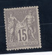 # France 66 Sage Type.1.. 15c Gris .. Neuf Sans Gomme Signé Calves - 1876-1898 Sage (Type II)