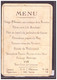 LAUSANNE - MENU DU BANQUET DU BATAILLON 26 LE 25 JANVIER 1891 A L'HOTEL DES TROIS SUISSES - ARMEE - MILITAIRE - Lausanne