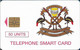 Uganda - UPTC - Telecom Logo 50, Gem1B Not Symmetr. Red, 75.000ex, 50U, Used - Uganda