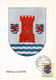 CARTE MAXIMUM 1957 LUXEMBOURG BLASONS  ARMOIRIES ARMS WAPPEN ESCH SUR ALZETTE - Cartes Maximum