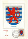 CARTE MAXIMUM 1957 LUXEMBOURG BLASONS  ARMOIRIES ARMS WAPPEN CARITAS - Cartes Maximum